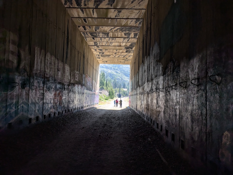 Looking out from inside the Tunnels